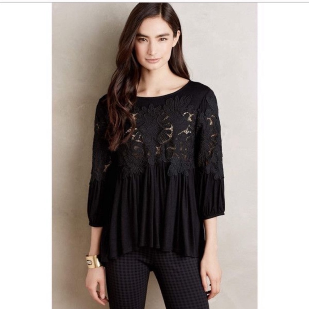 Anthropologie Delette Lace Desi Top